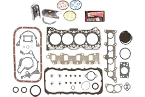 EVERGREEN PARTS AND COMPONENTS Evergreen Engine Rering Kit FSBRR8005EVE Compatible With 89-95 Geo Tracker Suzuki Sidekick 1.6 SOHC G16KC Full Gasket Set, Standard Size Main Rod Bearings, Standard Size Piston Rings