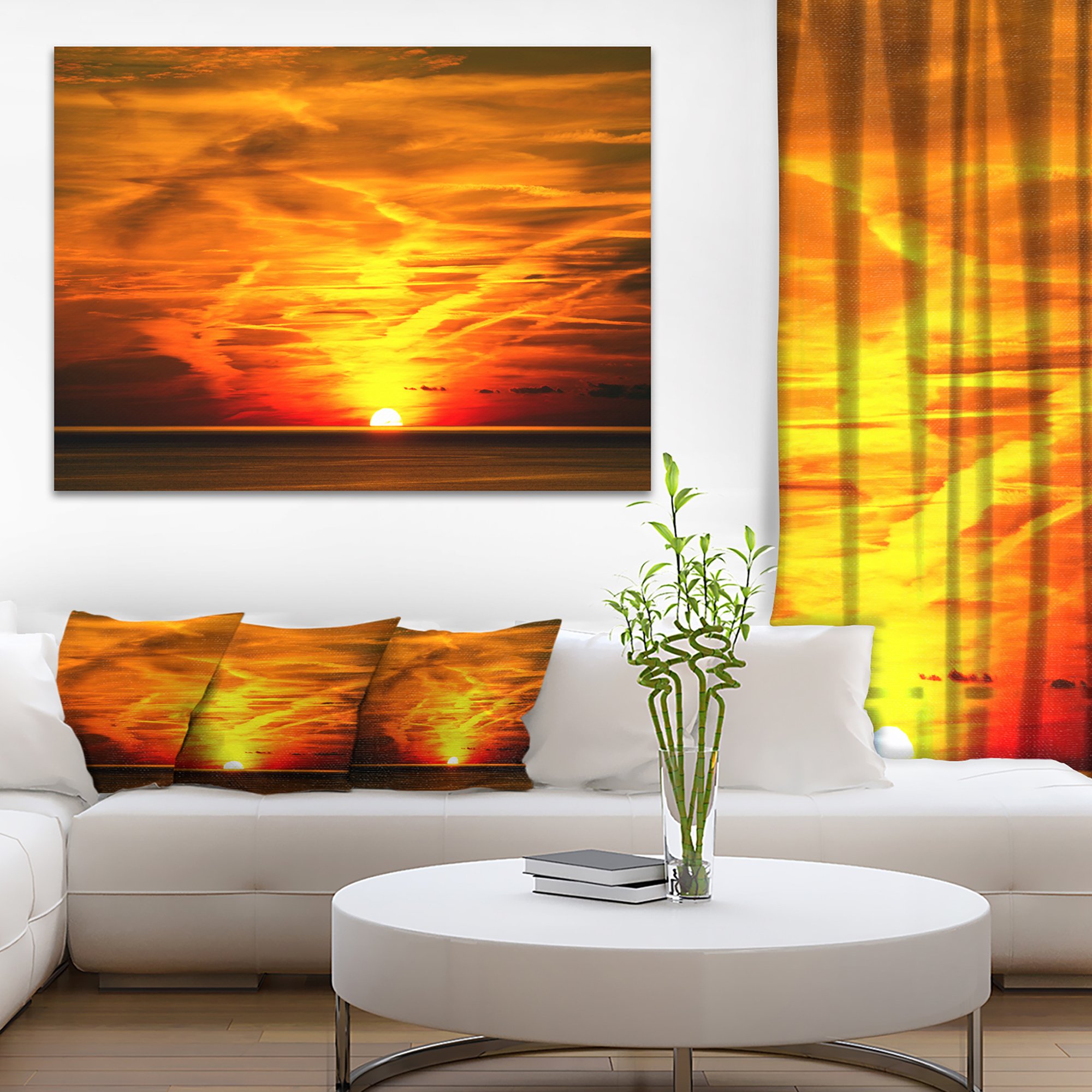 Photo 1 of ***FACTORY SEALED***Sunset in Liguria Italy Landscape Photography Canvas Art Print