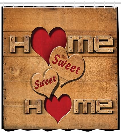 Words With Heart Shapes On Wooden Planks Log Cabin Country House