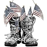 Shellwei Patriotic Door Sign 4th of July Wreaths for Front Door Welcome Hanger Wooden Independence Day Decoration Vintage Red White Blue American 250 Th Anniversary Decor for Wall Decor(Boots, Flag)