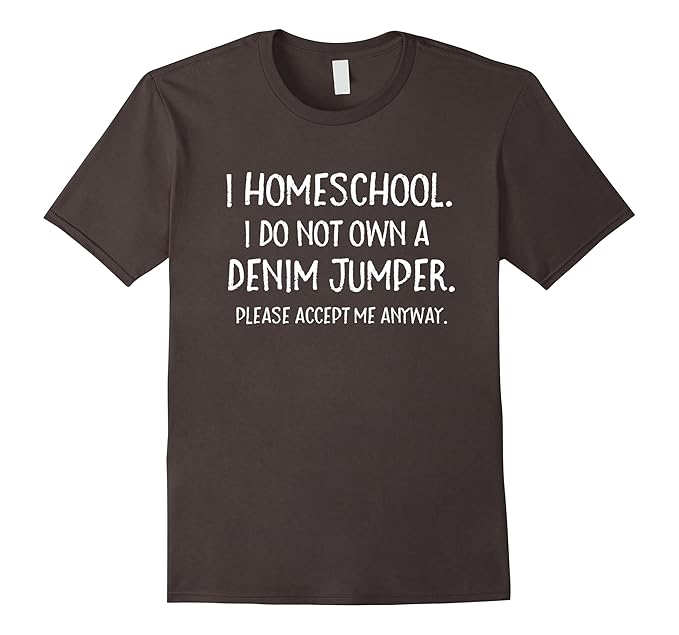 Amazon.com: Homeschool Mamá no Denim Jumper playera (Tee ...