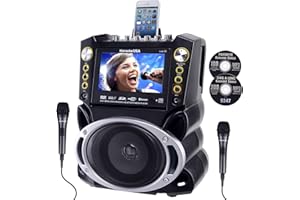 Karaoke USA Karaoke System - Portable, Black (GF844)