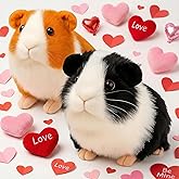 redaica 2pc Guinea Pig Stuffed Animals - 7.9inch Valentines Day Gifts for Kids, Realistic Plush Cute Plushie Guinea Pig Toys for Kids, Small Animals Pet Doll Toy for Boys Girl Class Birthday Gifts