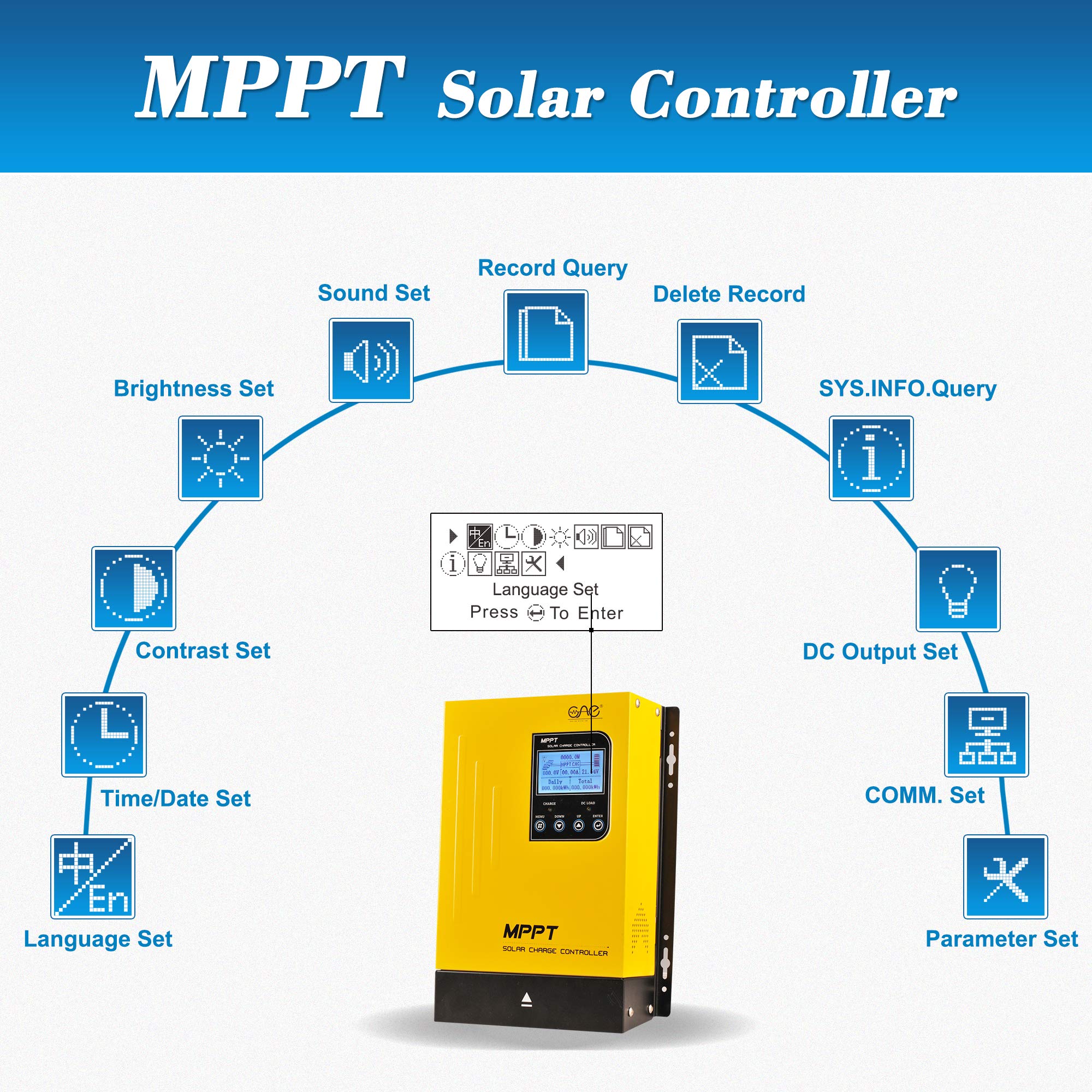 Mua 60A MPPT Solar Charge Controller 12V 24V 36V 48V Auto Battery ...