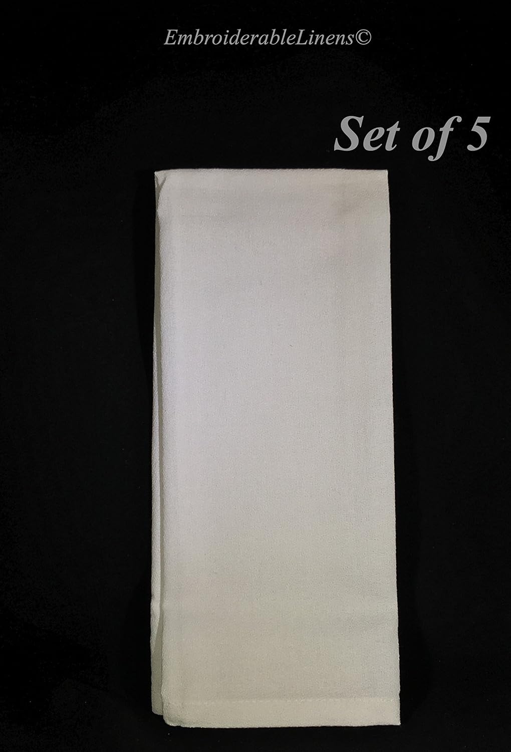 Set of 5 Linen Napkins Perfect for Events, Weddings