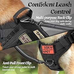 rabbitgoo Tactical Dog Harness for Large, Heavy