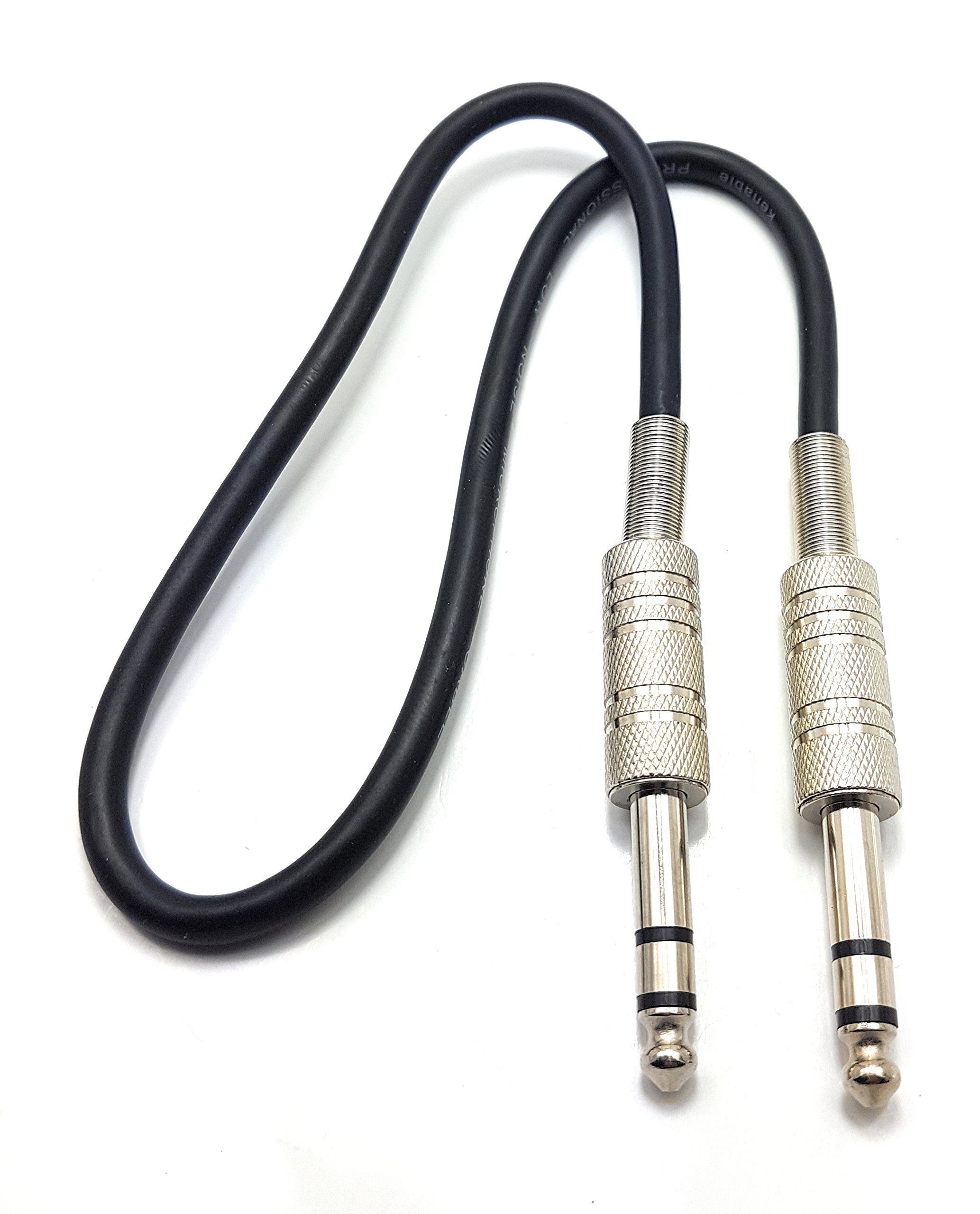 MainCore 50cm Long Stereo Jack 6.35mm to 6.35mm Stereo Jack/METAL/Plug to Plug/Cable Lead (Available in 0.50m, 1m, 3m, 4m, 5m, 6m) (0.50m)