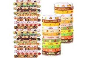xutengy 48Pcs Fall Thanksgiving Party Favors Slap Bracelets Rubber Wristbands Pumpkin Pattern Toys Bulk for Boys Girls Harvest Class Exchange Gifts Reward Prizes Thanksgiving Party Supplies