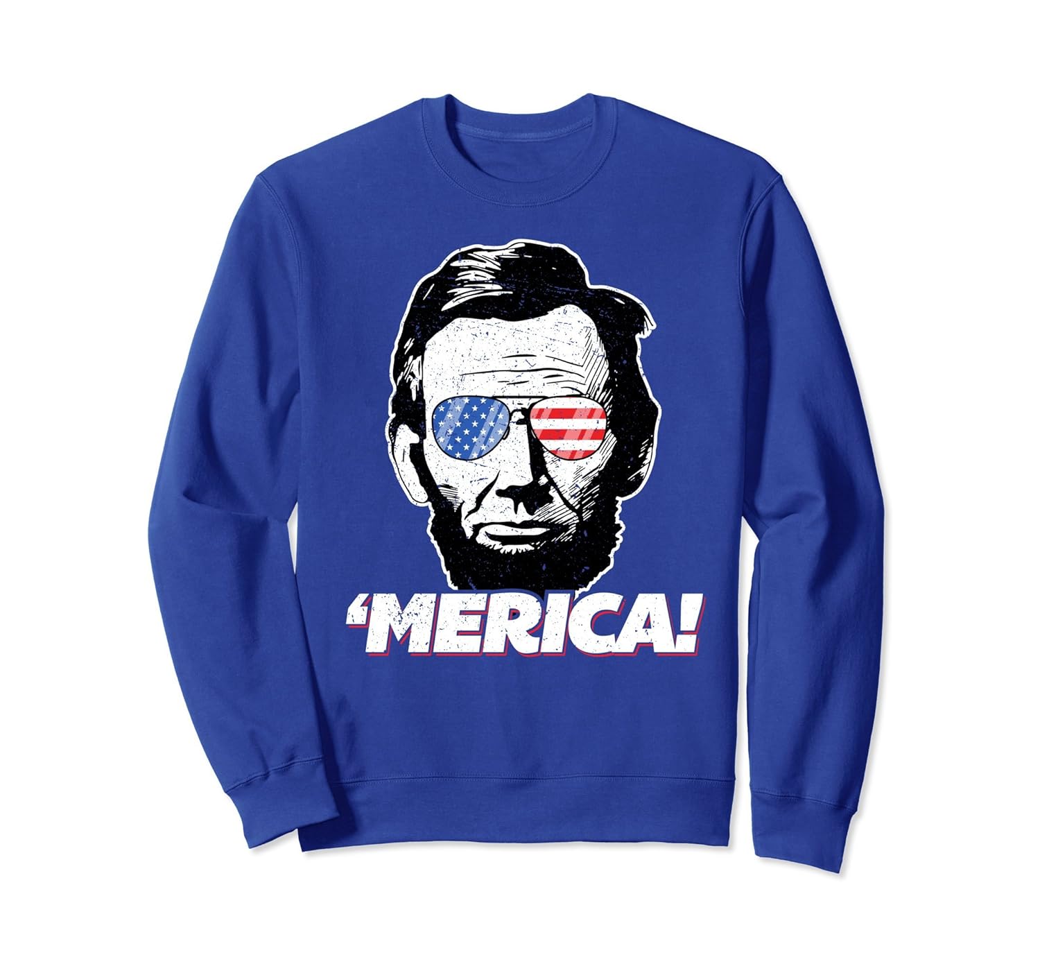 Merica Abraham Lincoln American Flag Patriot Sweatshirt-anz