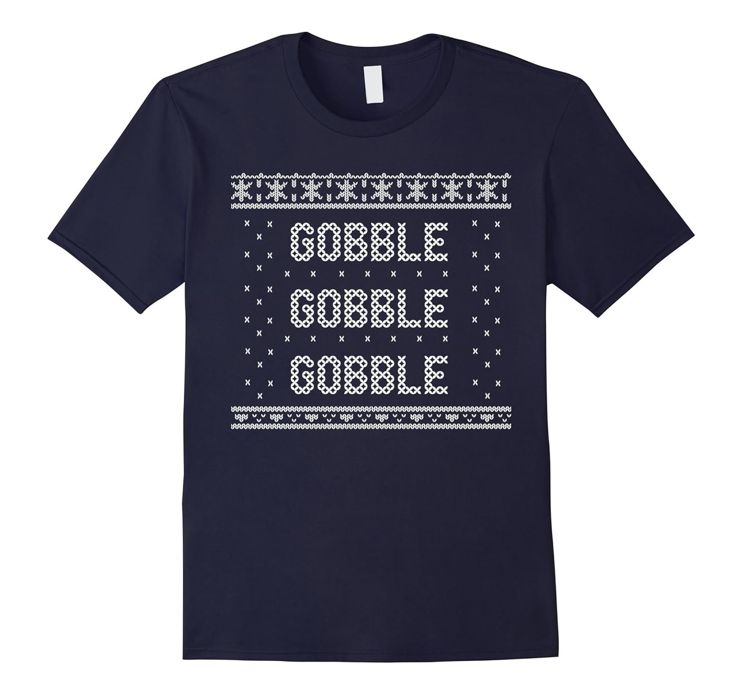 Thanksgiving Gobble Ugly Sweater Style Shirt v1-ANZ