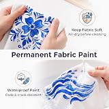Nicpro Blue Fabric Paint 8.45 oz Permanent for Clothes Furniture Upholstery view 4