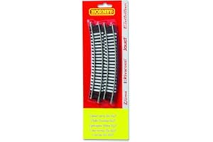 Hornby Hobby Train Tracks - HT8301 2nd Radius Curve x 4 Blister PK, 438mm Track Pieces - Small Scale Model Accessories for Train, Electric Railroad Supplies with OO Gauge Compatibility, Curved Tracks
