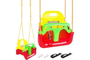 KINSPORY Infant Swing, 3-in-1 Toddler Swing Indoor Outdoor, Secure Detachable Baby Swing Seat with Hanging Straps for Swing S