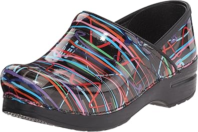 dansko plaid clogs