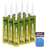 Tremco Vulkem 116 Polyurethane Sealant 10 oz, Gray, Pack of 12 | with AWF PRO Gloves, One Component, Moisture Curing, High Performance Sealant for Concrete, Masonry, &amp; Construction Joints