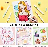 Ohuhu 64 Colour Water-Based Markers Dual Tip Brush & Fine Nontoxic view 4