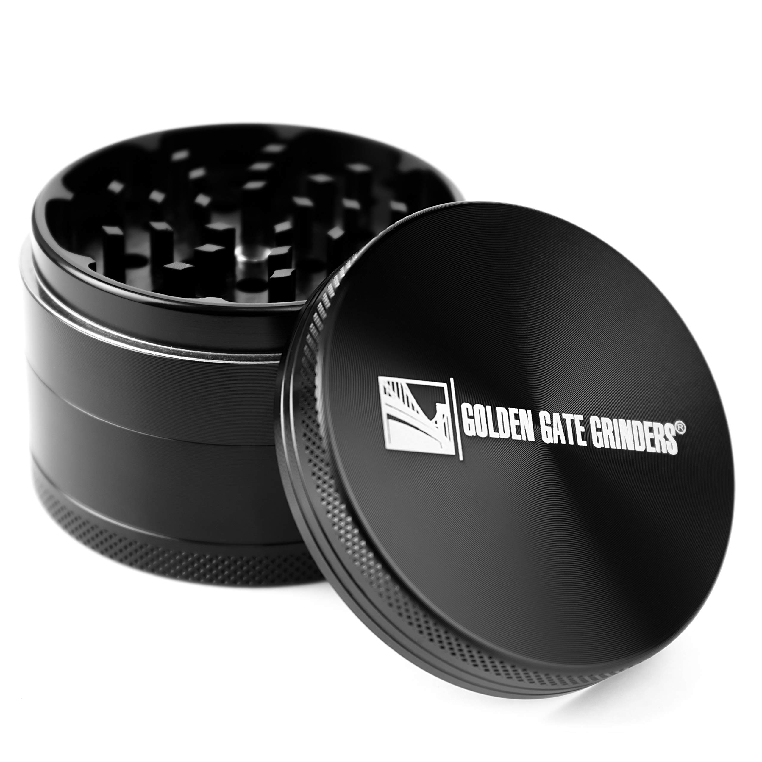 Golden Gate Grinders 1 Best Herb Grinder 2.5 Inch 4piece Anodized