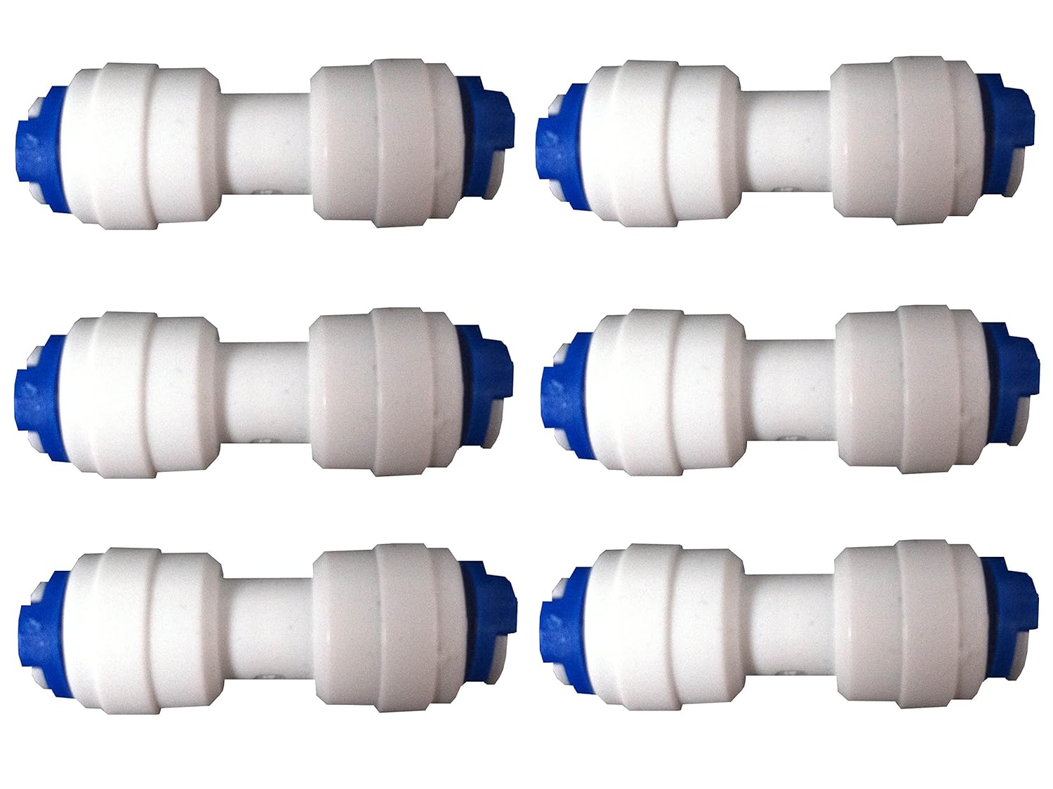Fridge Freezer Water Pipe TUBING 1/4" to 1/4" PUSHFIT Fittings 6 Pack