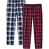 Womens Cotton Pajama Pant with Pocket Plaid Lounge Bottom Home Casual Loungewear Sleepwear Pjs Pant