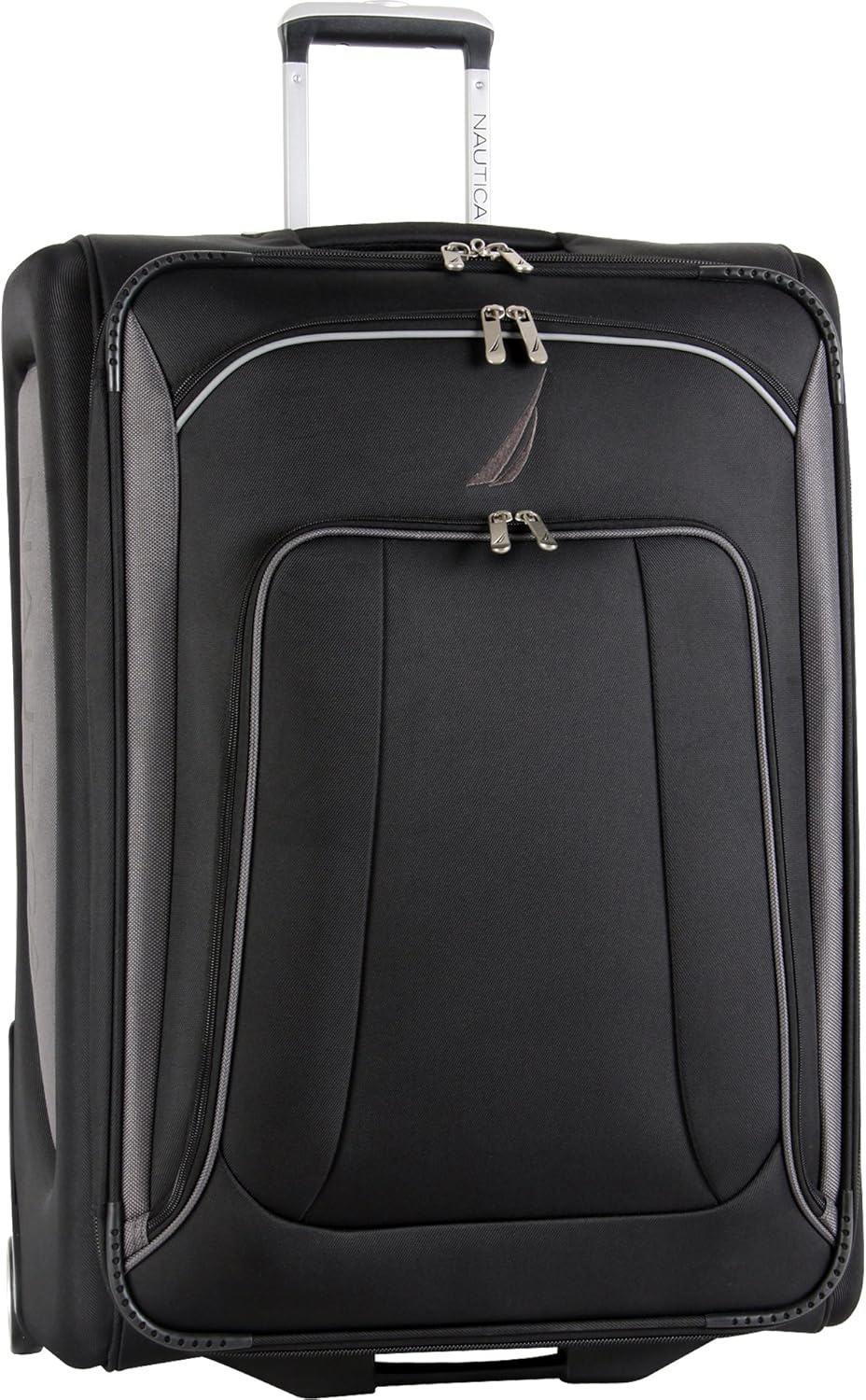 Nautica Luggage Charter 28Inch Expandable Upright, Black/Grey, One