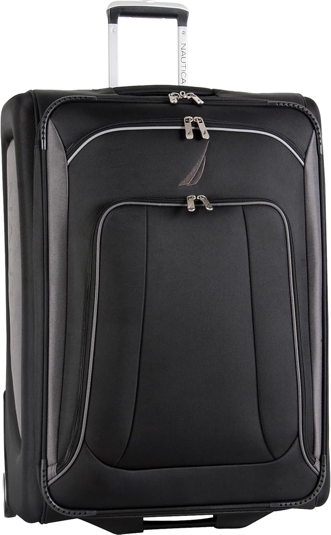 Nautica Luggage Charter 28 Inch Expandable Upright, Black