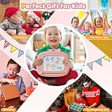 Kikidex Magnetic Drawing Board Pink for Toddlers 1-3 Years 8.7in Doodle view 7