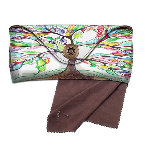 Buy Fintie Portable Sunglasses Case, Semi-Hard Vegan Leather Glasses