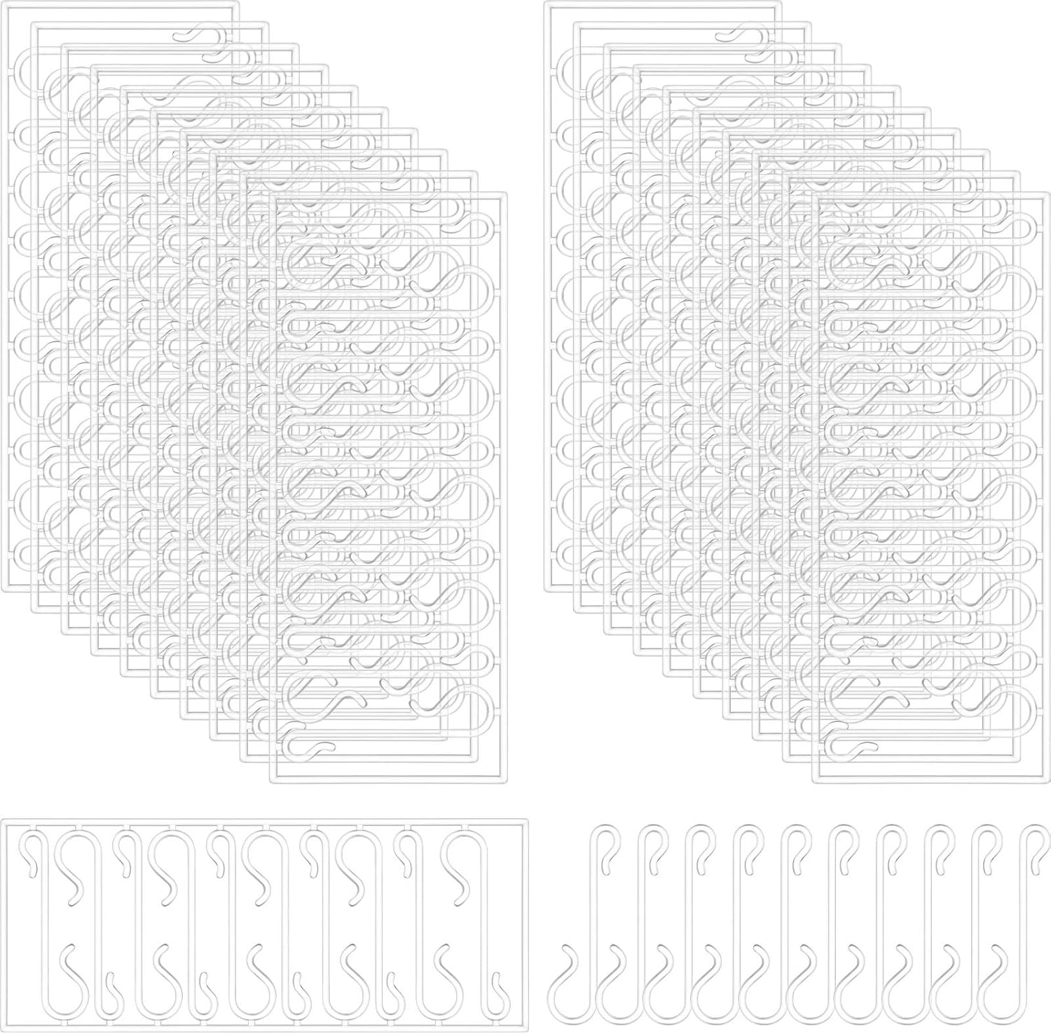 Ornament Hooks - Jetec Christmas Tree Hooks Christmas Ornament Hangers Weatherproof Plastic Hooks Transparent Accessories Hooks Home Decoration, Party Supplies for Christmas Tree, Christmas Wreath (200)