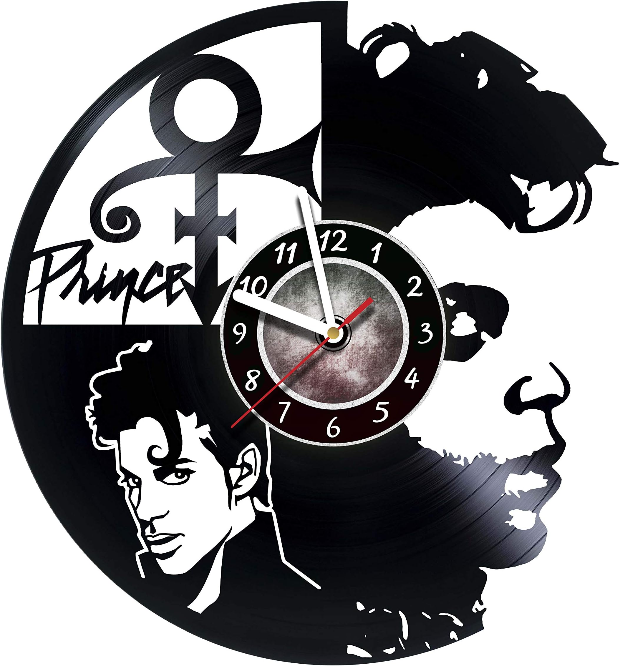 Viny Wall Clock Compatible With PRINCE - Made Of Vinyl Record - Original Decor - Unique Design - Incredible Gift Idea For Christmas Birthday Anniversary Women Men Boyfriend Girlfriend Teens Friends