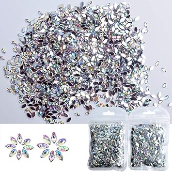 Amazon Com 2000 Pieces Acrylic Crystal Shiny Ab Rhinestones