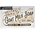 Legend's Creek Farm Goat Milk Soap - Triple Milled Cleansing Moisturizing Soap Bar for Hands and Body - 9 Oz Creamy Lather, Nourishing, Natural Soap for Sensitive Skin (Unscented, Pack of 1)