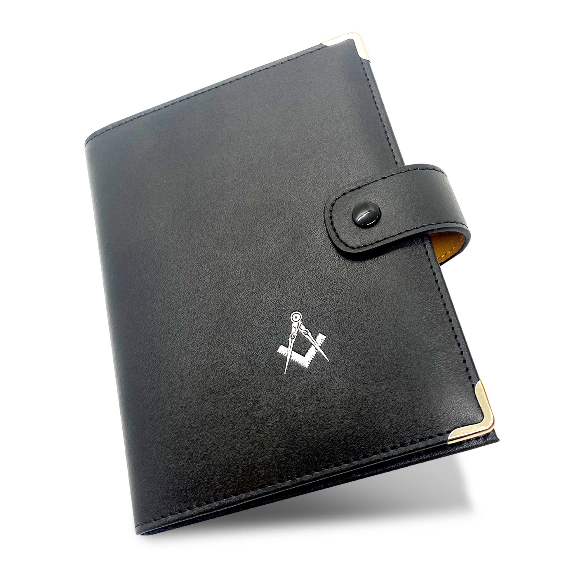 THE MASONIC COLLECTION - Emulation Ritual 13th Edition with Book Cover - Comes in Pocket-Sized with Cowhide & Tan PU Leather - Freemason Gift for Men
