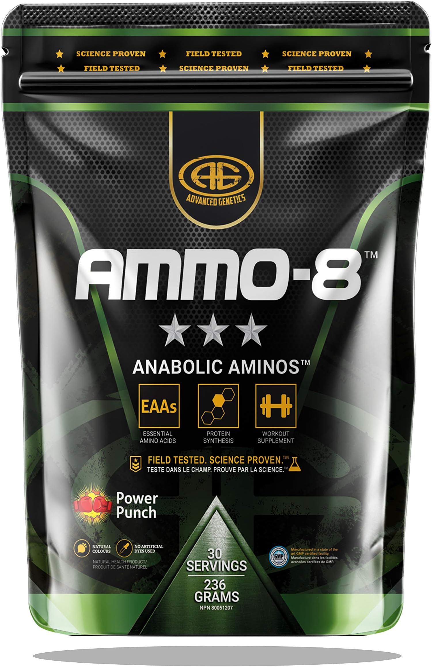 Ammo-8 Essential Amino Acids โ Power Punch Flavor (30 Servings)