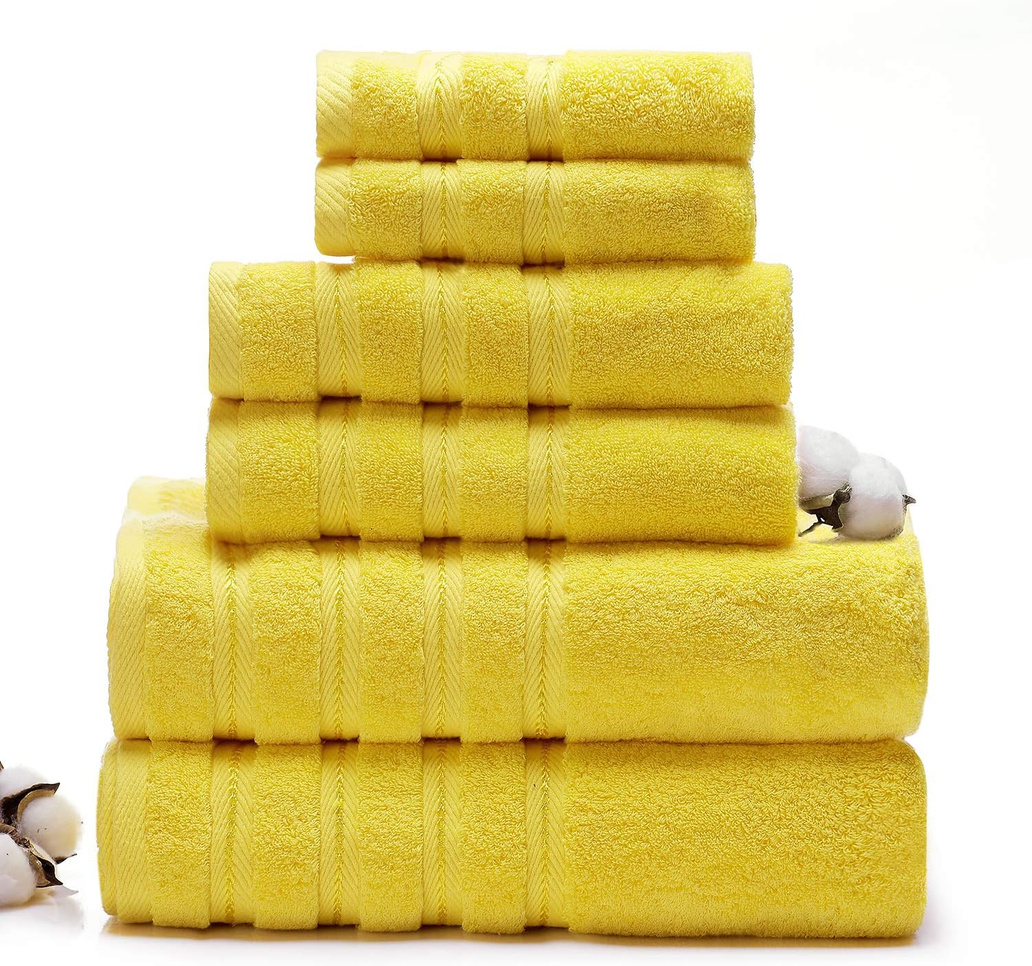 Luxury Turkish Towels Bathroom Sets Clearance 6 Piece Bath Towel Set  2 Bath Towels, 2 Hand Towels, 2 Washcloths, Super Soft Highly Absorbent Grey: Kitchen & Dining
