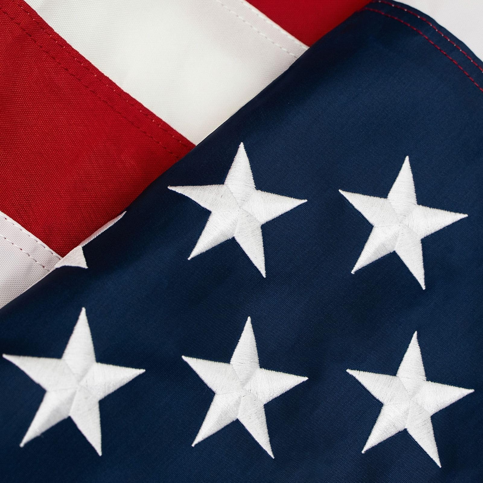 TOPFLAGS 5x8 American Flag Large US Flags Heavy Duty Embroidered Stars, Sewn Stripes, 3 Brass Grommets USA Flag 5x8 Feet Outdoor Indoor Image