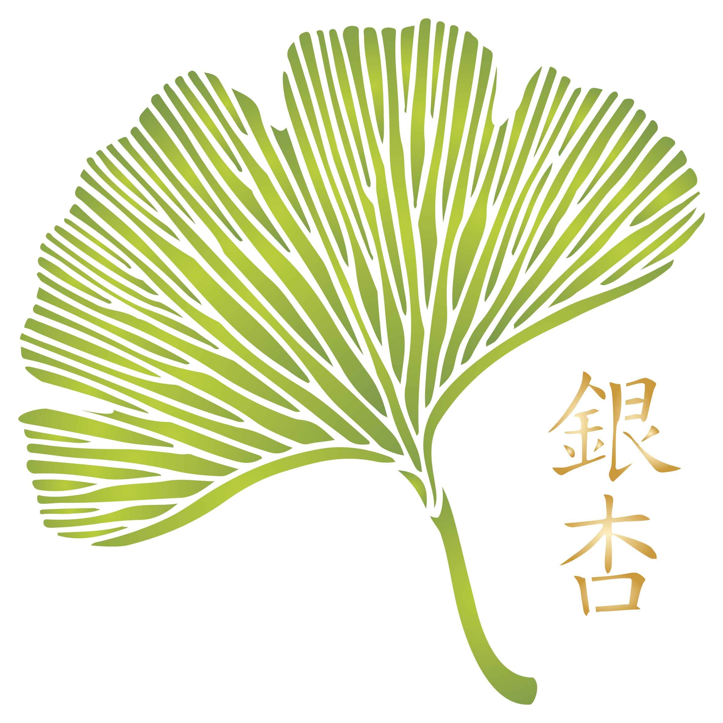 Gingko Leaf Stencil, 25.40 x 25.40 cm (M) - Oriental Leaves Asian Chinese Character Japanese Leaf Wall Stencils