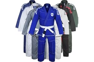 Zafco Sports Brazilian Jiu Jitsu Gi BJJ Gi for Men & Women Grappling gi Uniform Kimonos Light, Preshrunk, with White Belt