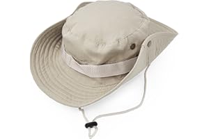 ULTRAKEY Outdoor Wide Brim Sun Protect Hat, Classic US Combat Army Style Bush Jungle Sun Cap for Fishing Hunting Camping