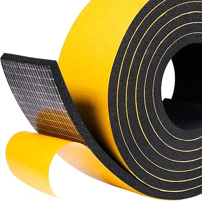 fowong Self-Adhesive Foam Tape 4 m Long 50 mm Wide 6 mm Thick Neoprene