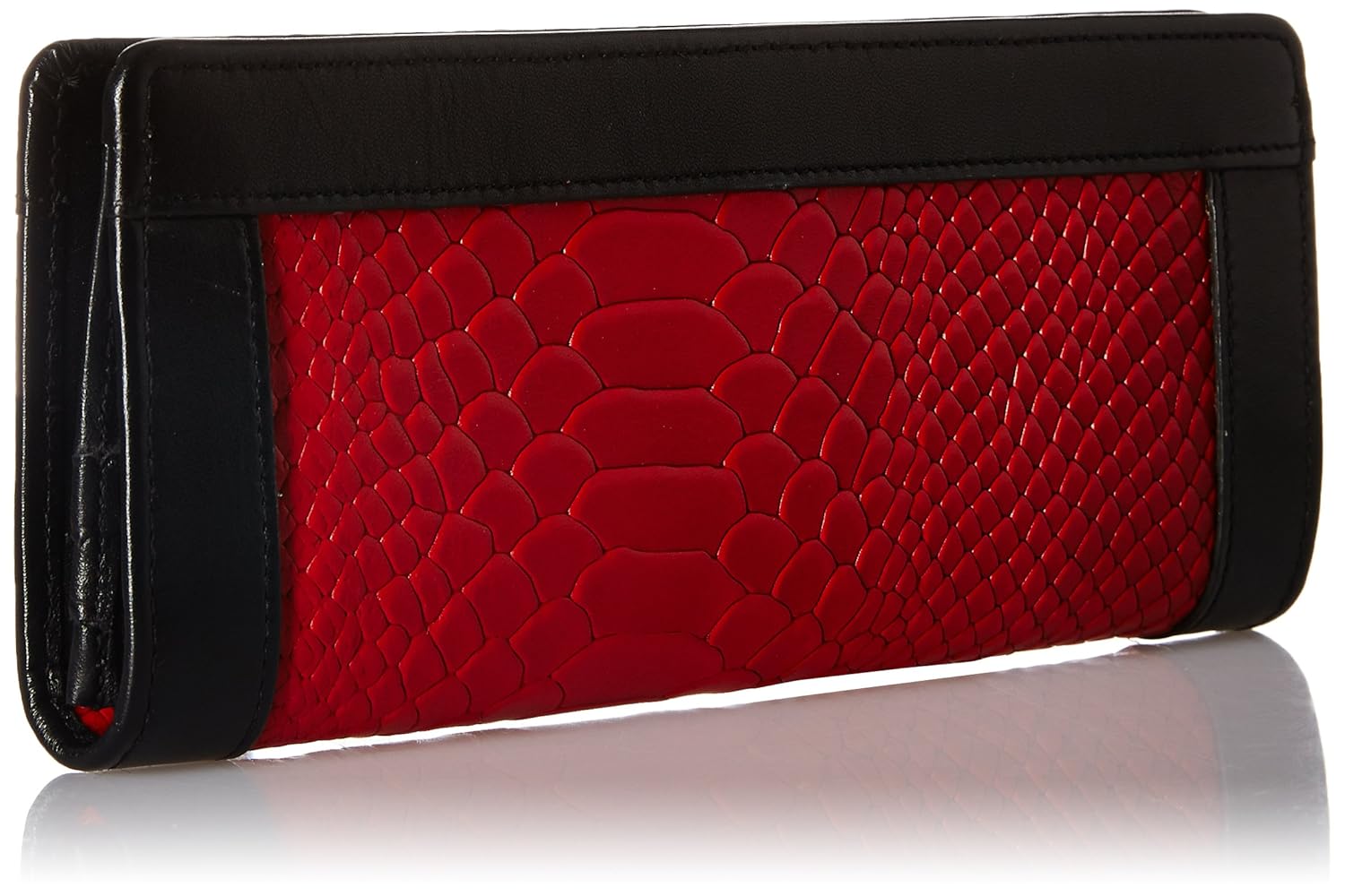 hidesign women's clutch (red and black)