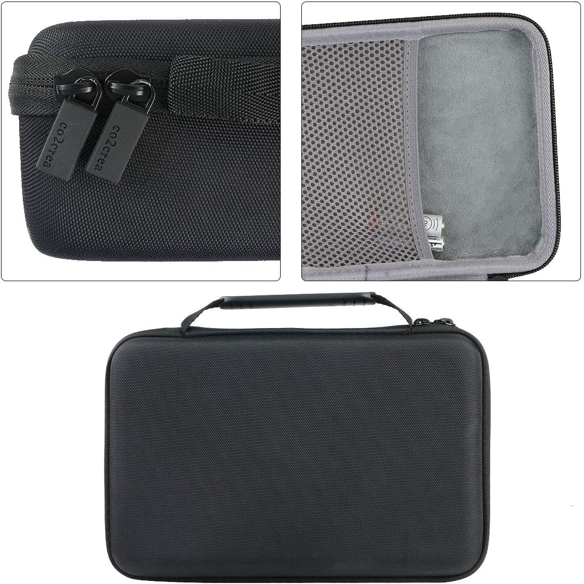 co2CREA Hard Travel Battery Organizer Storage Box for BT-168D Tester, Carrying Case Holds 53 AA, 63 AAA, Black, M_Holds, with tester - Image 5
