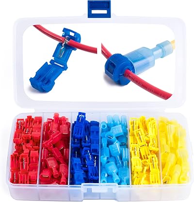 Wirefy 120 PCS T Tap Wire Connectors Kit 22-10 AWG Quick Splice Disconnect