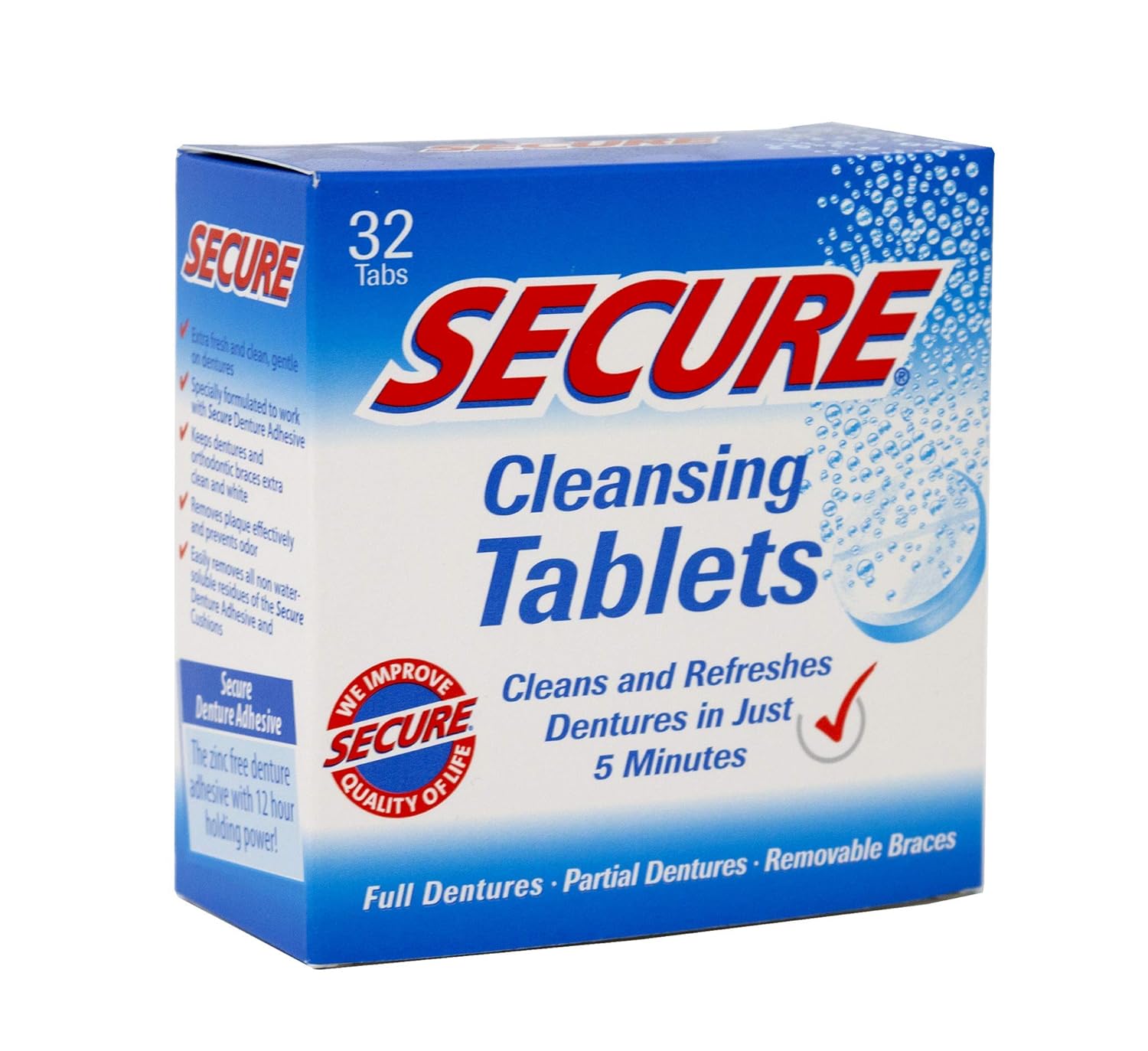 Secure Cleansing Tablets 32 tabs (3 boxes of 32) : Beauty