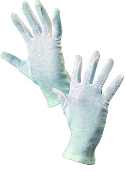 CXS Baumwollhandschuhe (12 Paar) - 100% Baumwolle, Stoffhandschuhe, Textilhandschuhe, Arbeitshandschuhe, Handschuhe (Weiß, Gr