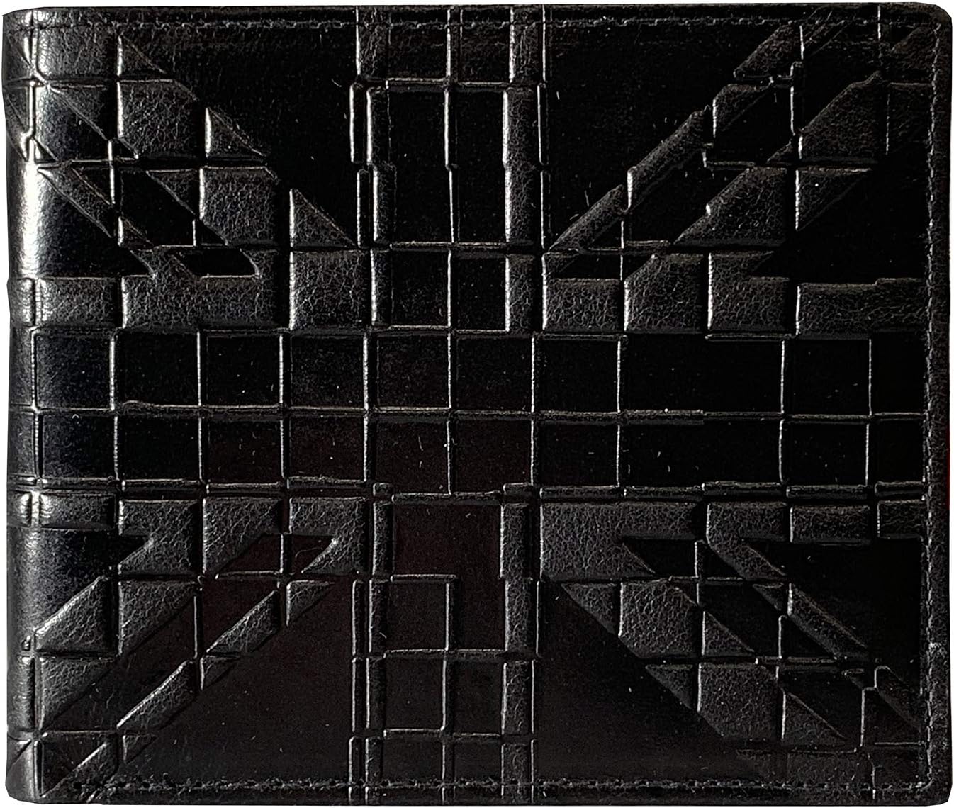 Union Jack British Flag Distressed Leather Slim Bifold Mens Wallet With RFID Shielding in Branded GIFt BOX