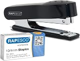 Rapesco 1573 No.10 Mini Stapler with 1000 x 10/4 Staples Black
