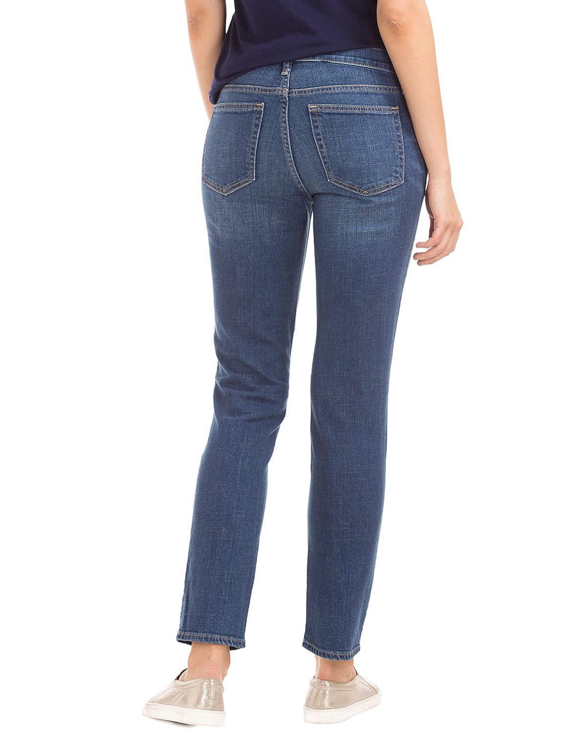 gap mid rise real straight jeans