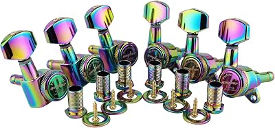 Guyker 6x Locking Tuners 1:18 Right Hex GK07SP Rainbow Chameleon for Electric