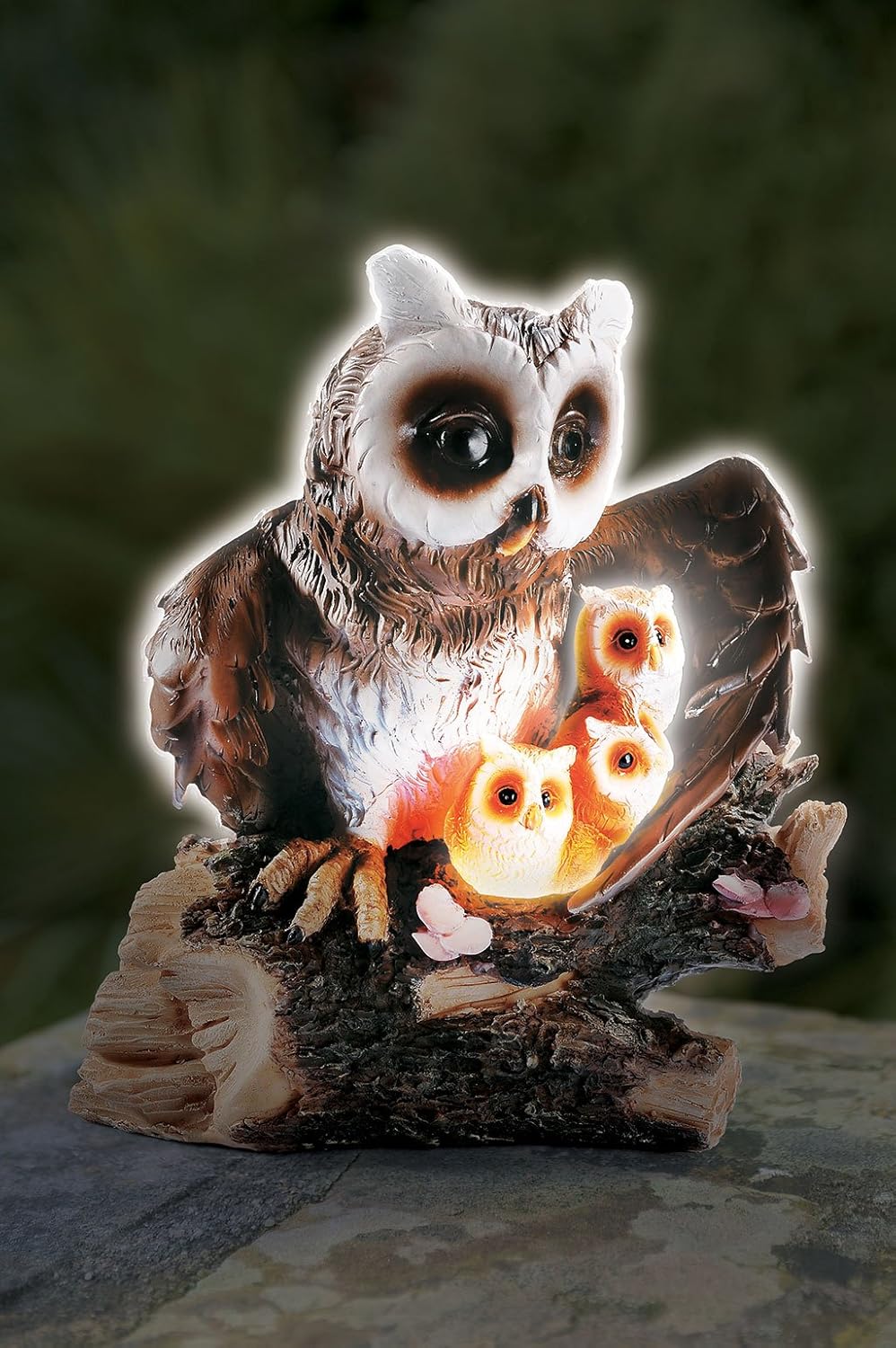 Mother Owl and Three Owlets Solar Ornament Amazon.co.uk Garden & Outdoors