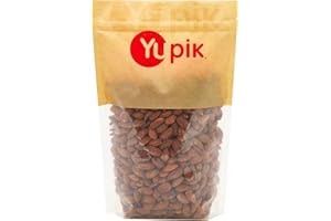 Yupik Roasted Salted Almonds, 1 kg, Gluten-Free, Kosher, Crunchy Savory Snacks, Roasted Almonds with Sea Salt, Protein Nuts